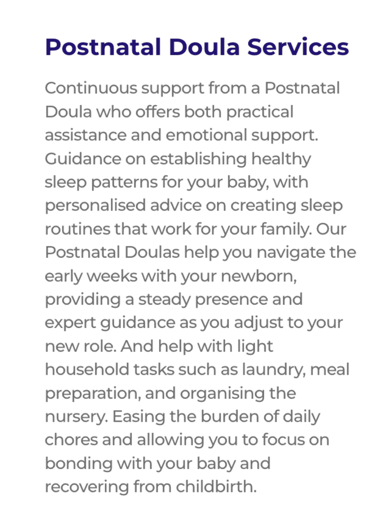 Postnatal Doula